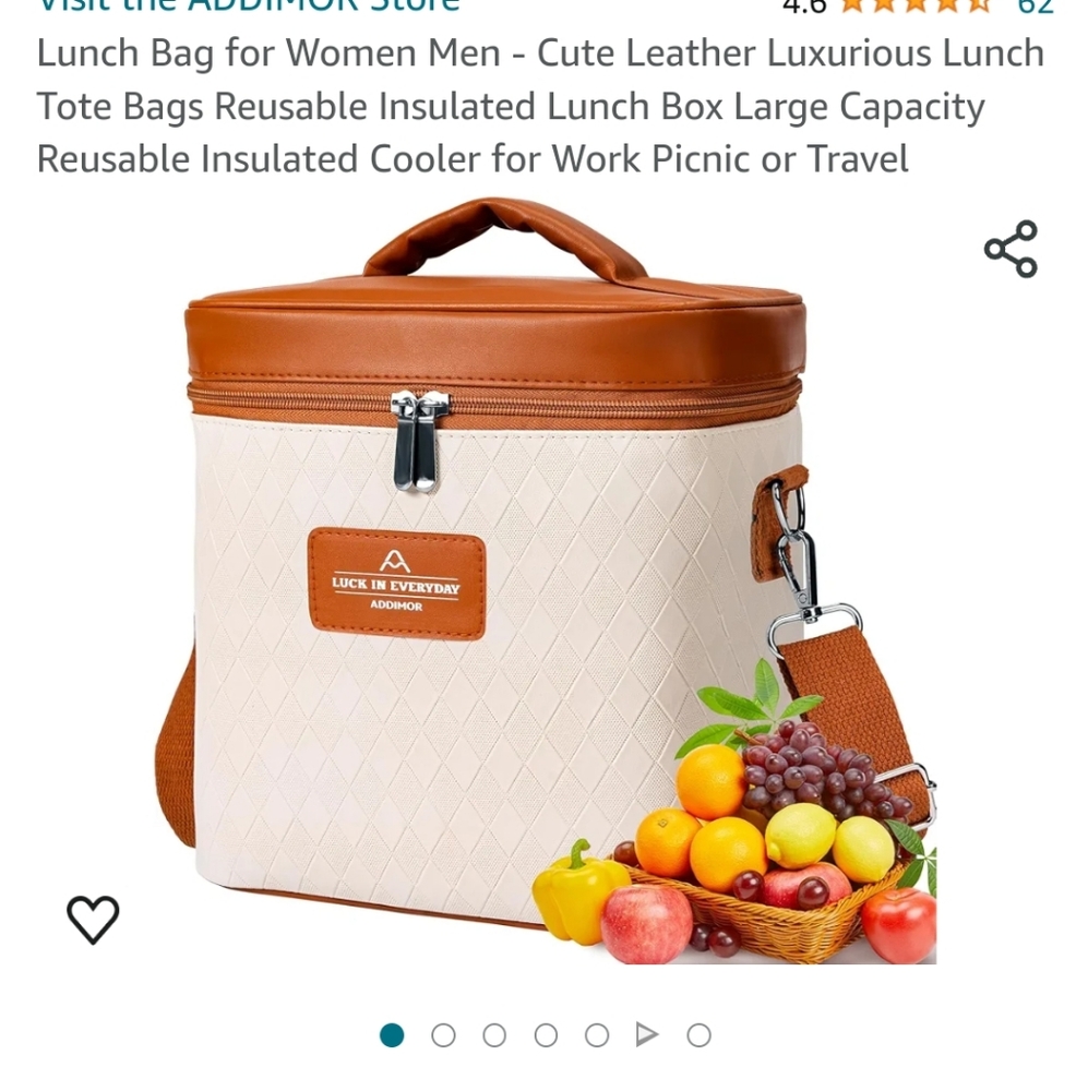 Stylish lunch box cream and cognac colors new